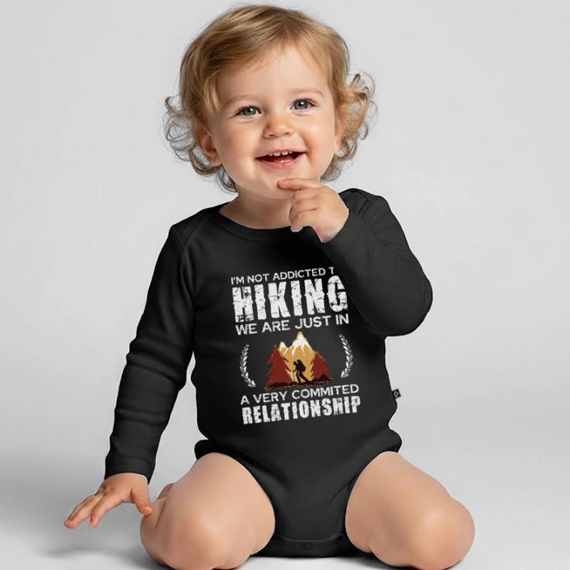 Hiking Commitment Tee Design Baby Bio-Langarm-Body