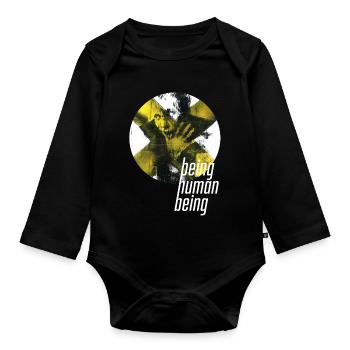 ThinkBick_being_human_being_2026_5 - Baby Bio-Langarm-Body - Schwarz - Vorne