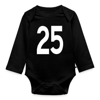 Débuts amicaux 25 - Body Bébé bio manches longues - noir - Devant