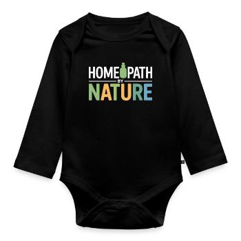 Zertifizierter Spezialist für klinische Naturheilkunde - Baby Bio-Langarm-Body - Schwarz - Vorne