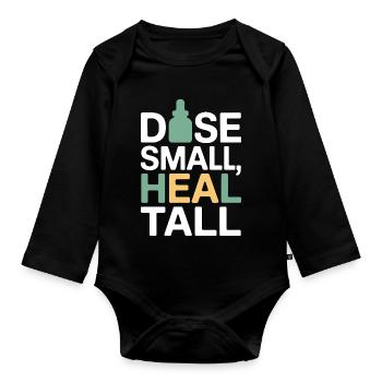 Certified Clinical Micro-Dose Specialist Apparel  - Organic Longsleeve Baby Bodysuit - black - Front