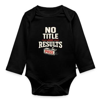 workers who are trained as welders and - Organic Longsleeve Baby Bodysuit - black - Front