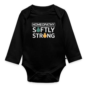 Certified Clinical Micro-Dose Specialist Gear  - Organic Longsleeve Baby Bodysuit - black - Front