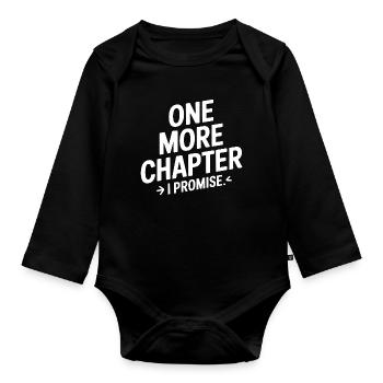 One More Chapter I Promise Lesen - Baby Bio-Langarm-Body - Schwarz - Vorne