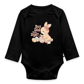 Mais as-tu teint cette blague drôle sur la teinture d’un œuf de Pâques - Body Bébé bio manches longues - noir - Devant