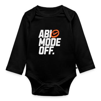 Abio Mode Off - Organic Longsleeve Baby Bodysuit - black - Front