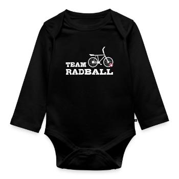 Cyclisme par équipe, Cyclistes de compétition, Cyclisme en salle - Body Bébé bio manches longues - noir - Devant