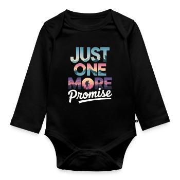 Just One More Promise - Hiking Retro - Organic Longsleeve Baby Bodysuit - black - Front
