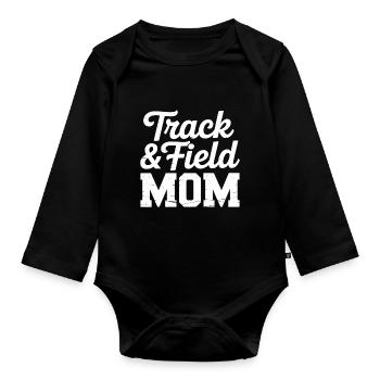 Leichtathletik Sprüche Leichtathletik Geschenk - Baby Bio-Langarm-Body - Schwarz - Vorne