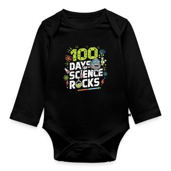 100 Jours de Science Rock - Body Bébé bio manches longues - noir - Devant