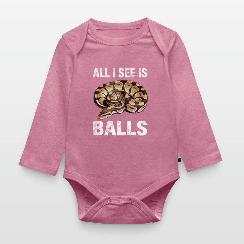 King Python Snakes Lover Terrarium Python Organic Longsleeve Baby Bodysuit