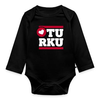 Ich liebe Turku City Pride - Baby Bio-Langarm-Body - Schwarz - Vorne