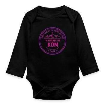 KOM Mountain Stamp Calpe - Organic Longsleeve Baby Bodysuit - black - Front