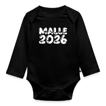Malle 2026 - Body Bébé bio manches longues - noir - Devant