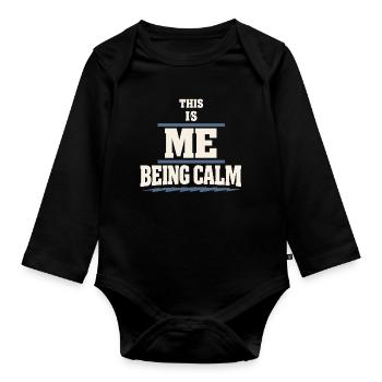Perimenopause Humor Perimenopause - Baby Bio-Langarm-Body - Schwarz - Vorne