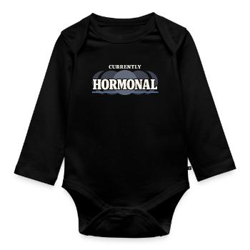Perimenopause Humor Perimenopause - Baby Bio-Langarm-Body - Schwarz - Vorne