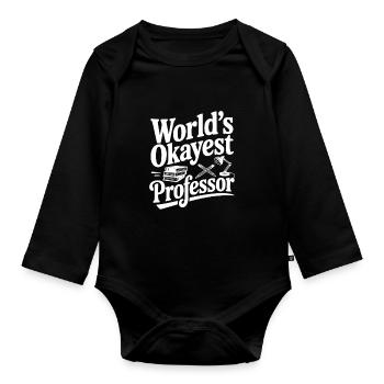 Der beste Professor der Welt - Baby Bio-Langarm-Body - Schwarz - Vorne