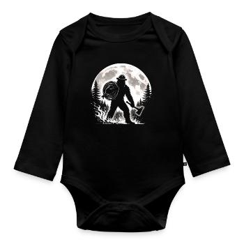 Pompier Bigfoot - Body Bébé bio manches longues - noir - Devant