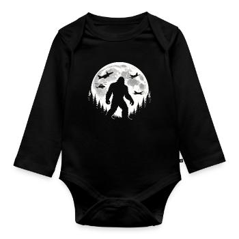 Bigfoot Flugzeuge - Baby Bio-Langarm-Body - Schwarz - Vorne