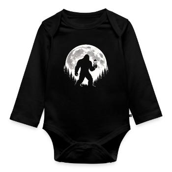 Bigfoot Eiscreme - Organic Longsleeve Baby Bodysuit - black - Front