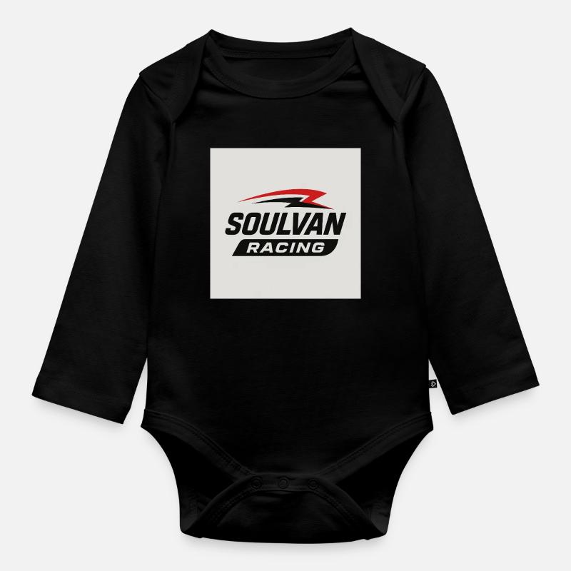 Graphique de l’emblème de Soulvan Racing - Body Bébé bio manches longues - noir