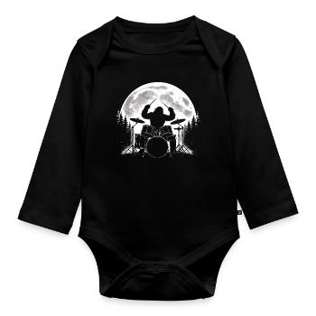Bigfoot Batteur Moon - Body Bébé bio manches longues - noir - Devant