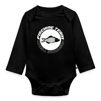 Équipe de pêche - Body Bébé bio manches longues - noir - Devant