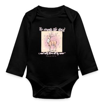 Hirsch Christlich - Baby Bio-Langarm-Body - Schwarz - Vorne