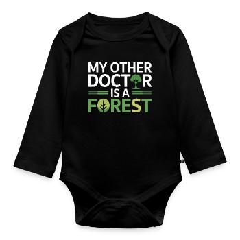 Certified Clinical Environmental Health Specialist - Organic Longsleeve Baby Bodysuit - black - Front
