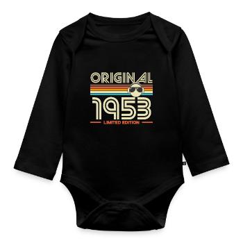 Original 1953 Retro Limited Edition - Organic Longsleeve Baby Bodysuit - black - Front