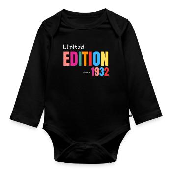 Limited edition Made in 1932 - Body Bébé bio manches longues - noir - Devant