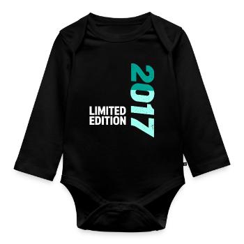 9e anniversaire 2017 Légende du cadeau de garçon - Body Bébé bio manches longues - noir - Devant