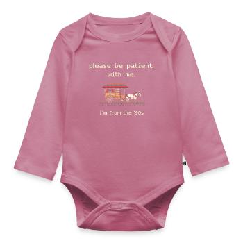 Drôle de proverbe sarcastique pour les hommes - Mari, Papa - Body Bébé bio manches longues - mauve - Devant