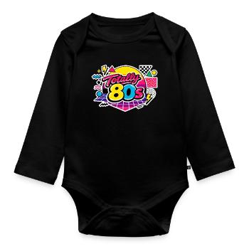 totally 80s - Baby Bio-Langarm-Body - Schwarz - Vorne