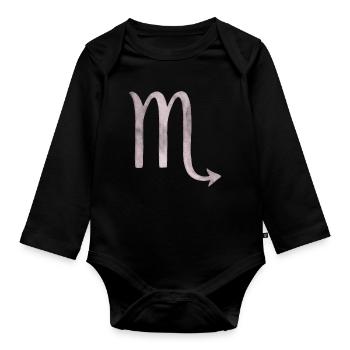 Skorpion - Baby Bio-Langarm-Body - Schwarz - Vorne