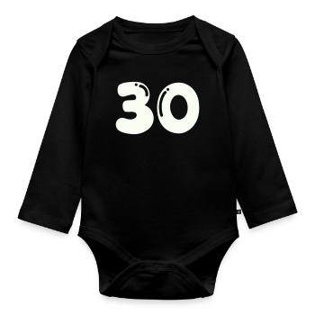 30 - Body Bébé bio manches longues - noir - Devant