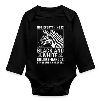 EDS Ehlers-Danlos Syndrome HSD - Organic Longsleeve Baby Bodysuit - black - Front