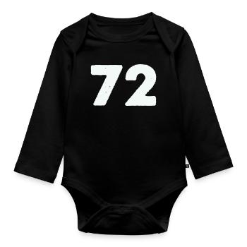 72 - Baby Bio-Langarm-Body - Schwarz - Vorne