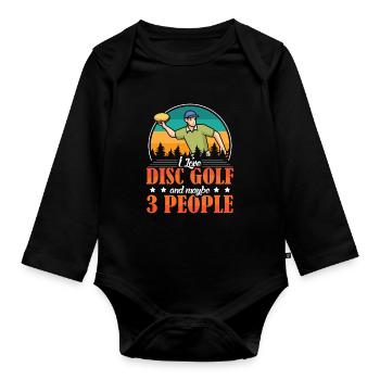 Disc Golf Gifts Disc Golf - Organic Longsleeve Baby Bodysuit - black - Front