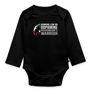 Parkinson's disease - Organic Longsleeve Baby Bodysuit - black - Front