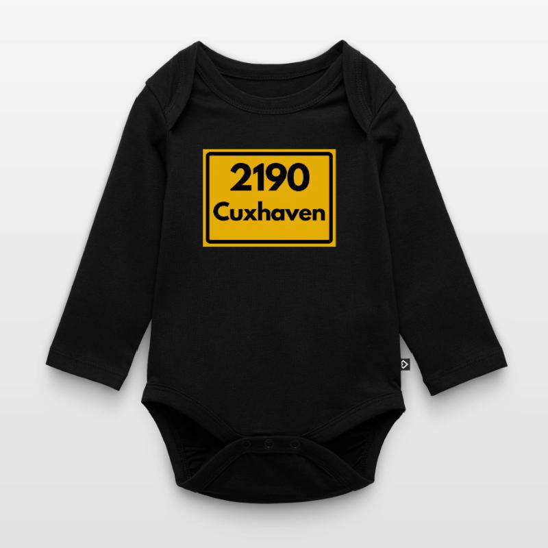 OLD POSTCODE POSTCODE RETRO 2190 CUXHAVEN NORDSEE Organic Longsleeve Baby Bodysuit