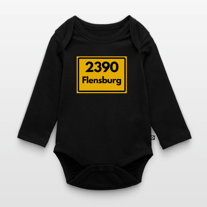 OLD POSTCODE POSTCODE RETRO 2390 FLENSBURG – FJORD Organic Longsleeve Baby Bodysuit