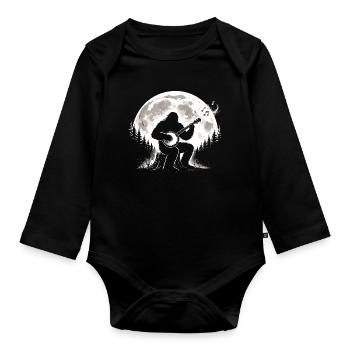 Bigfoot Banjo Moon - Body Bébé bio manches longues - noir - Devant