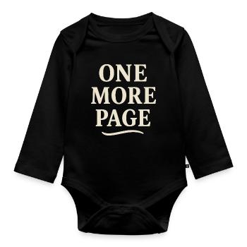 Encore une Page - Body Bébé bio manches longues - noir - Devant