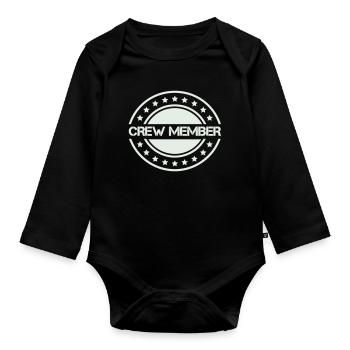 membre d’équipage - Body Bébé bio manches longues - noir - Devant