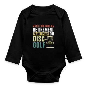 Disc Golf Gifts Disc Golf - Organic Longsleeve Baby Bodysuit - black - Front