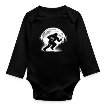 Bigfoot Rugby - Organic Longsleeve Baby Bodysuit - black - Front