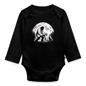 Bigfoot Vet - Organic Longsleeve Baby Bodysuit - black - Front