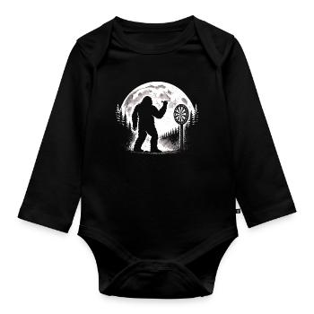 Bigfoot Darts - Baby Bio-Langarm-Body - Schwarz - Vorne