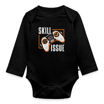 Gaming Gamer Video Games Controllers Gaming Gamers - Organic Longsleeve Baby Bodysuit - black - Front